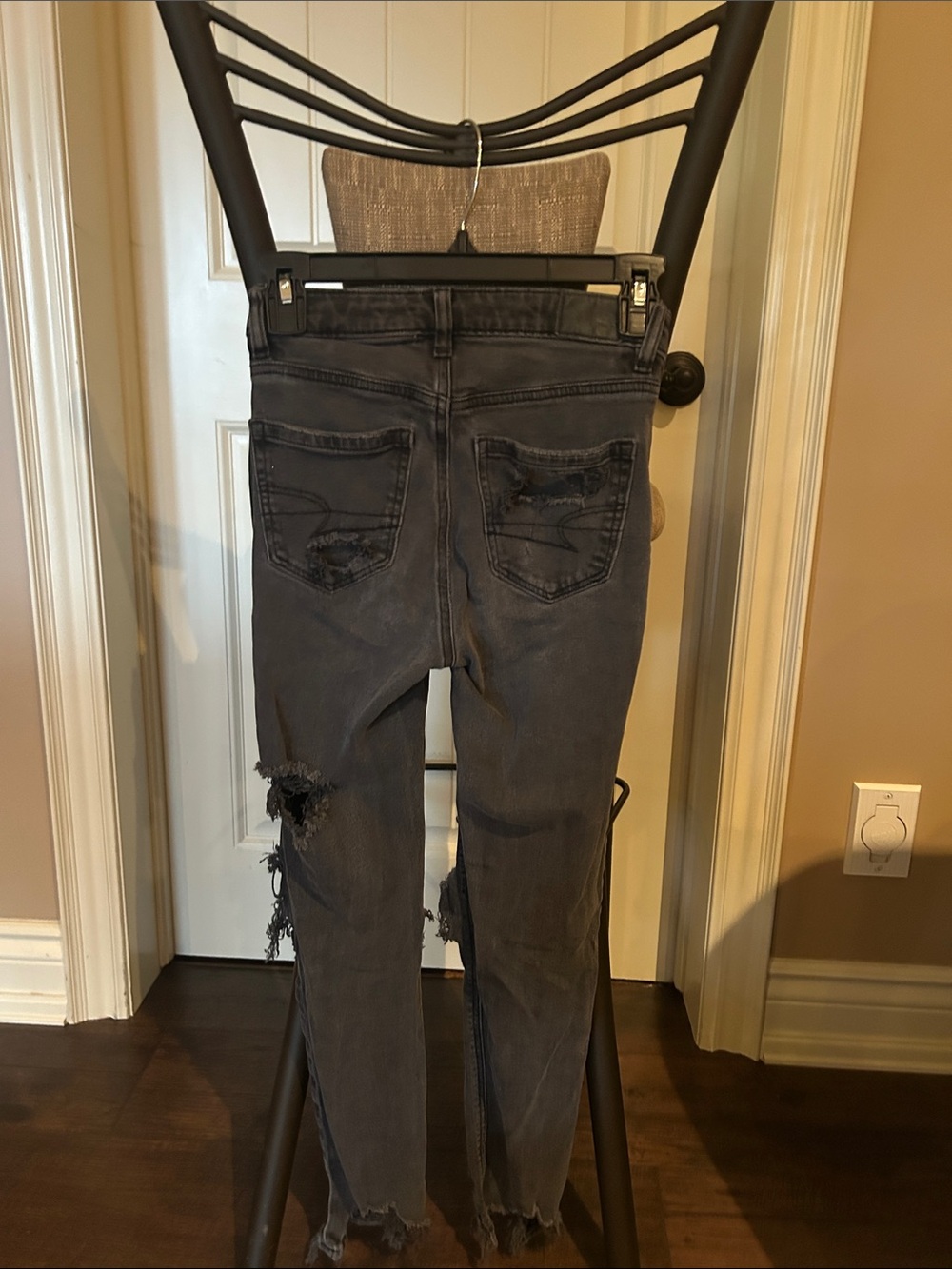 Black Distressed Ripped Jeans - Picture 2 of 2